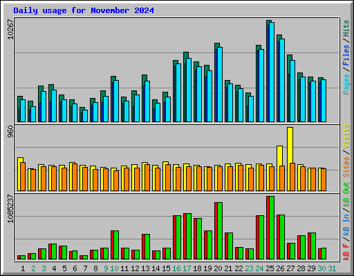 Daily usage for November 2024